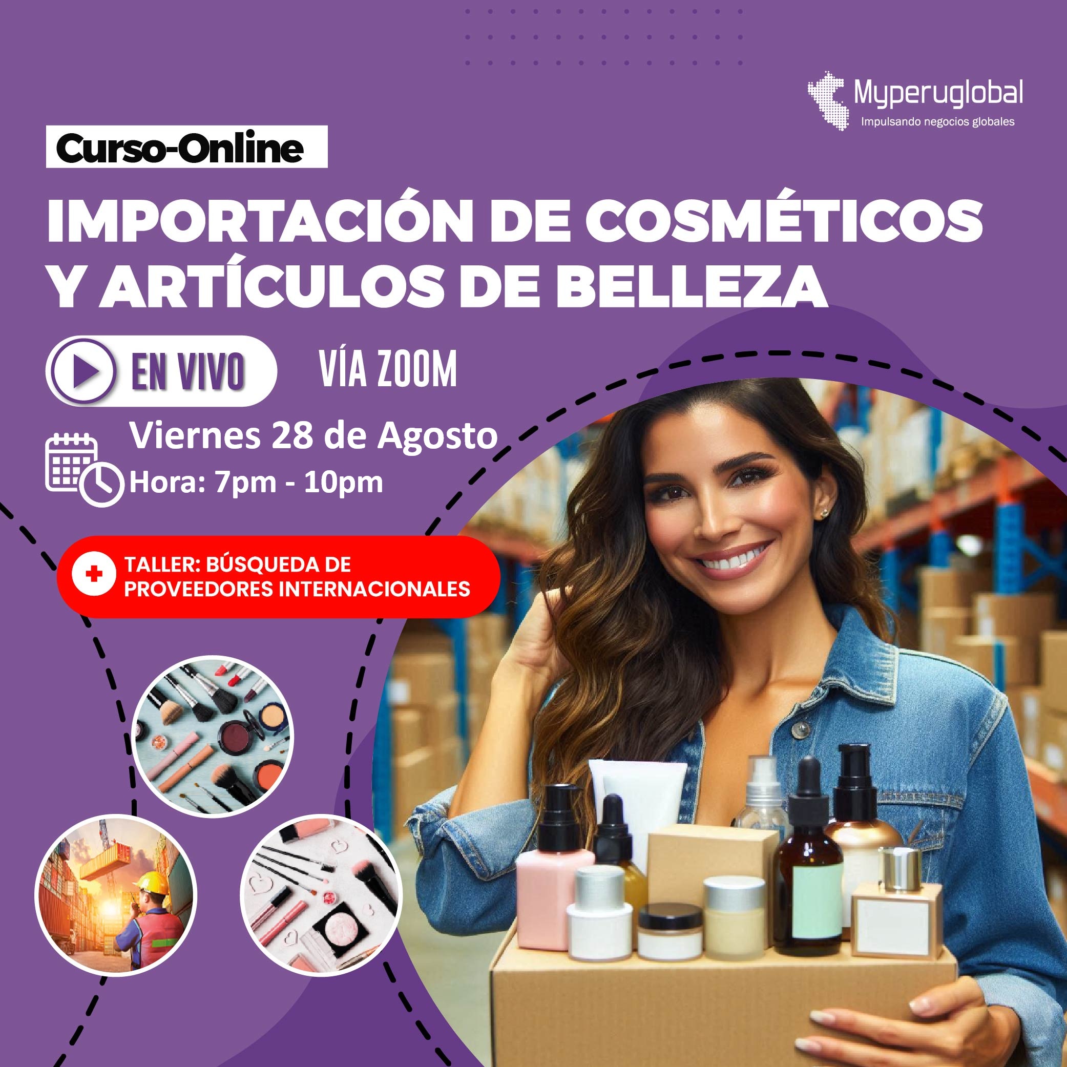 Curso de Importación de cosméticos 28/08/2026(En vivo)